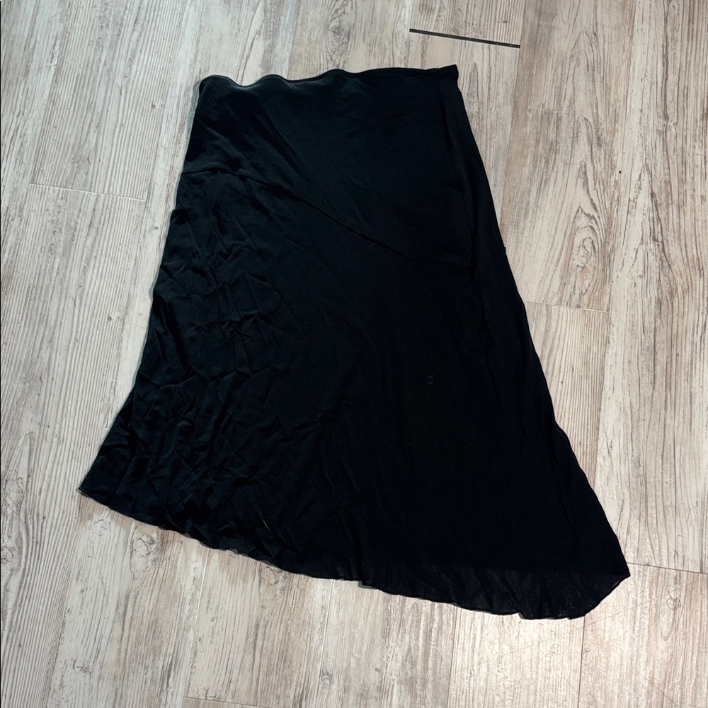 wild fable Black Asymmetrical Midi Skirt